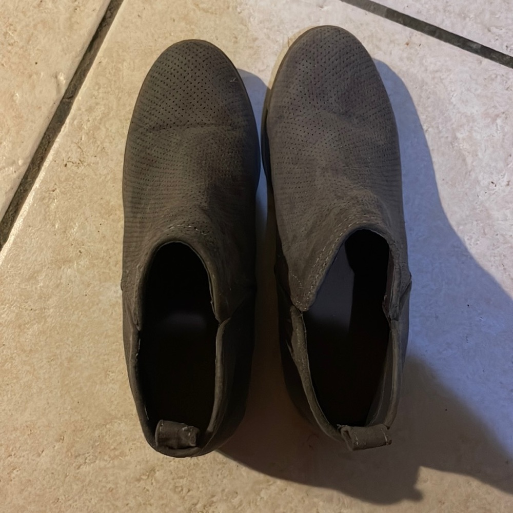 Gray booties worn once